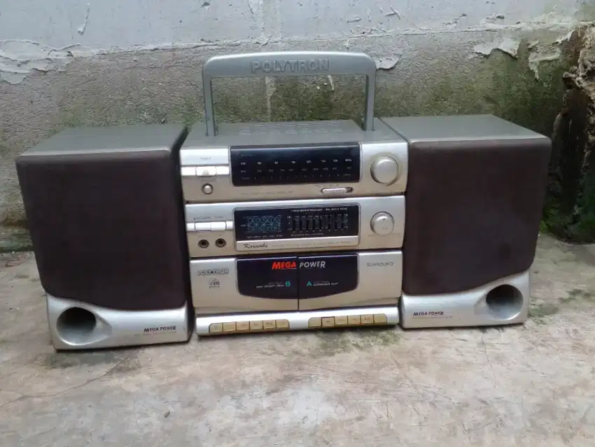 Radio tape,tape compo double deck normal semua polytron mega power