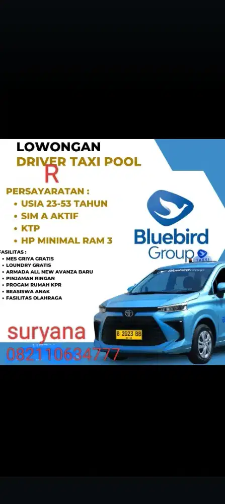 Lowongan kerja driver taksi onlin