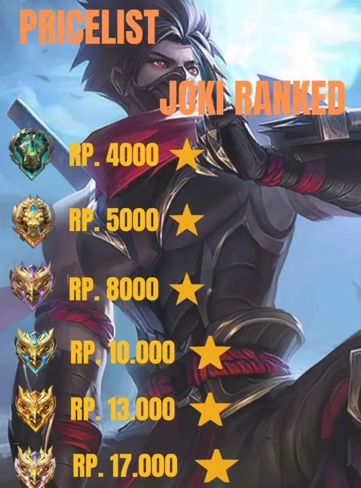 JASA JOKI RANKED MOBILE LEGEND