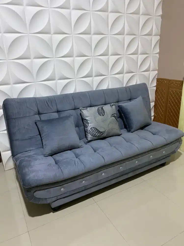 Sofa bed santai 3 pungsi bludru