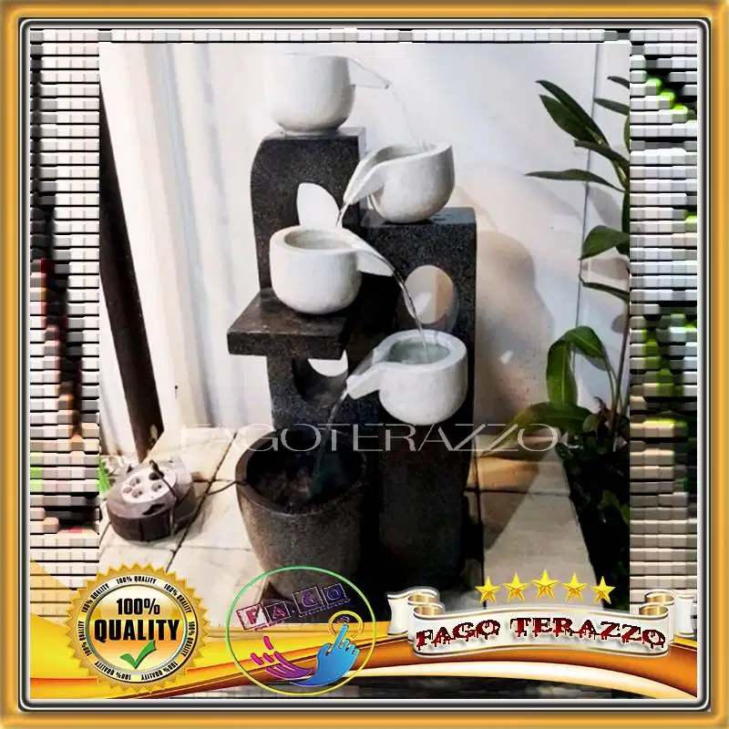 Air Mancur Susun Teraso | Air Mancur Hias Taman Minimalis Alami