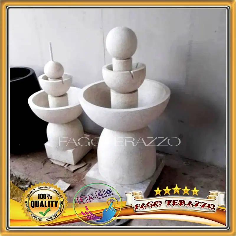 Air Mancur Bola atas Teraso Handmade terazzo