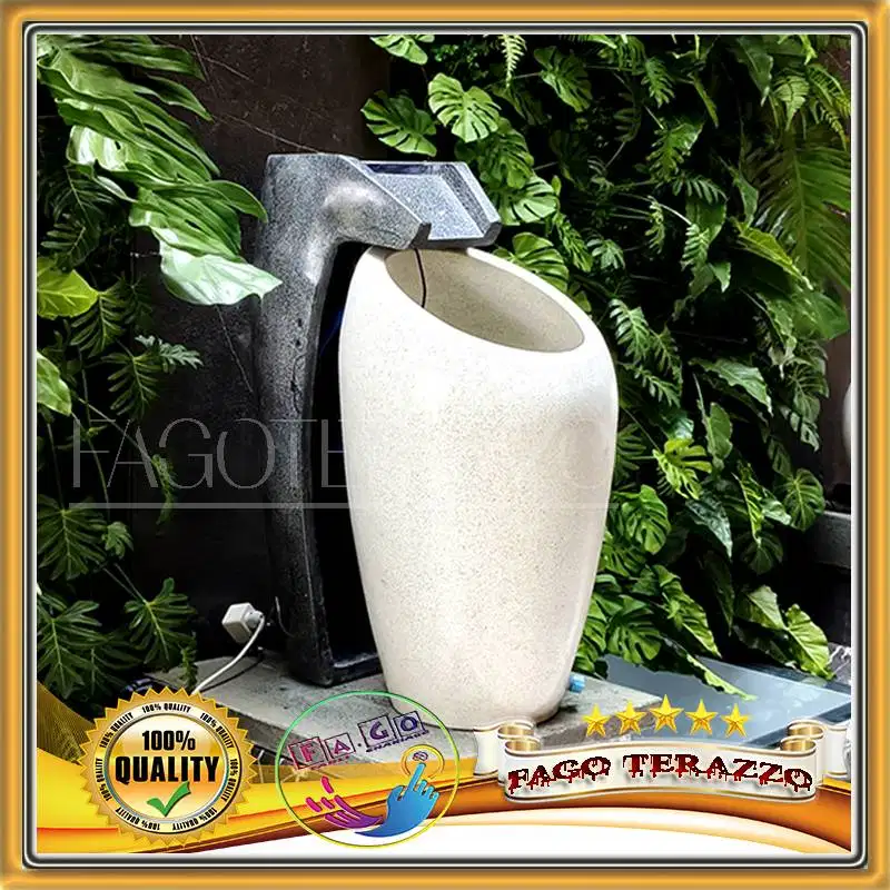 Terazzo Air Mancur Taman Teraso Kendi Miring Batu terazzo