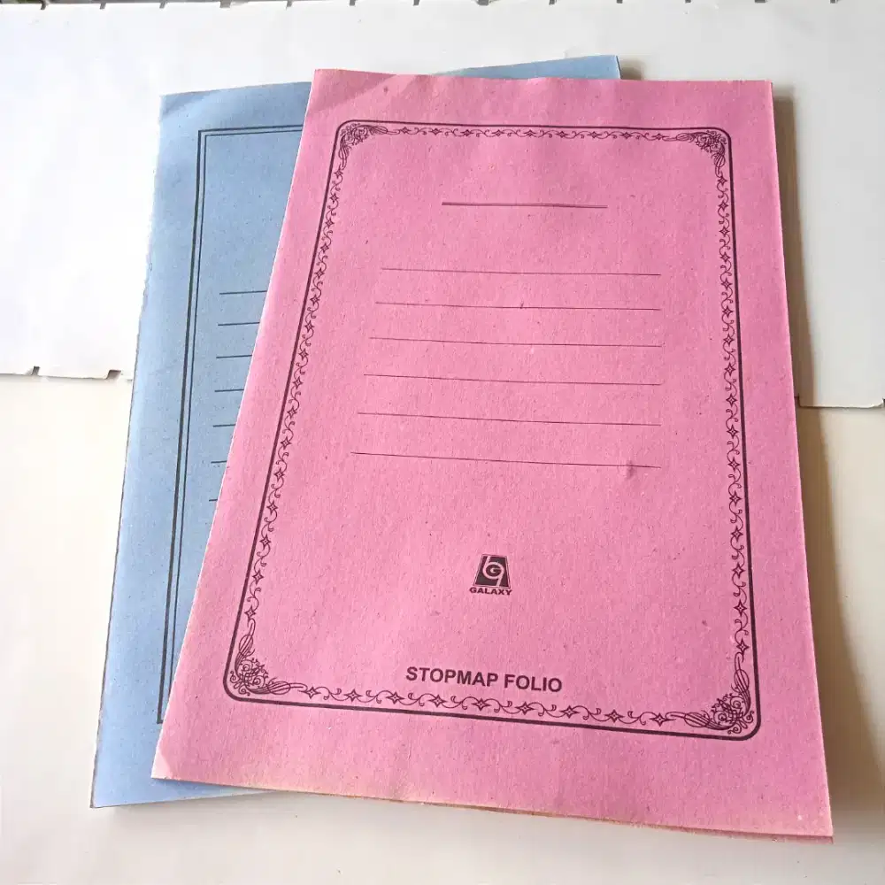 Stopmap Folio Warna Cerah biru pink – Simpan Dokumen Lebih Rapi