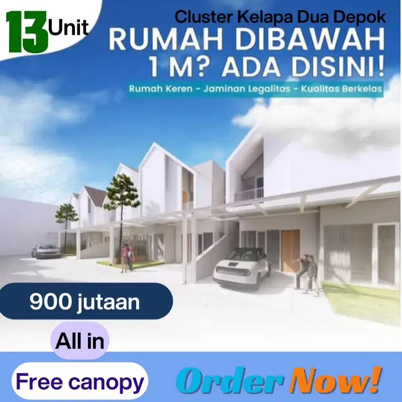 Rumah Kelapa dua Depok,Promo Free biaya2