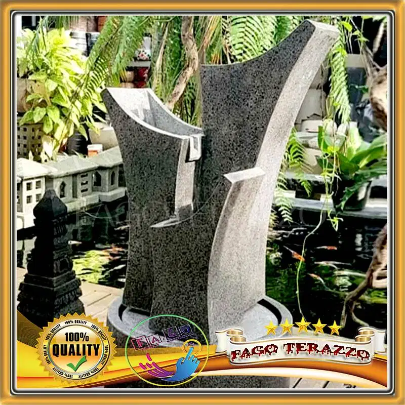 Air Mancur Terazzo Tipe Trisula TERASO Batu Minimalis