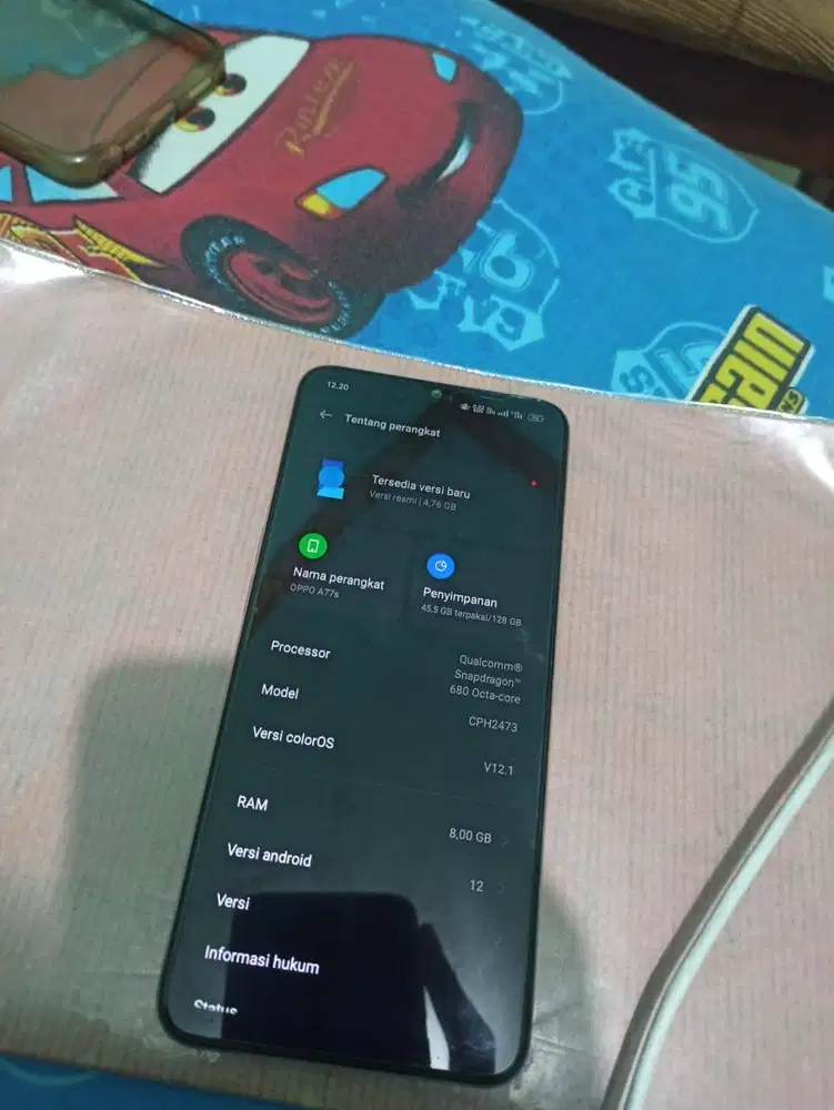 Oppo A77S RAM 8+8 Internal 128, hp+charger