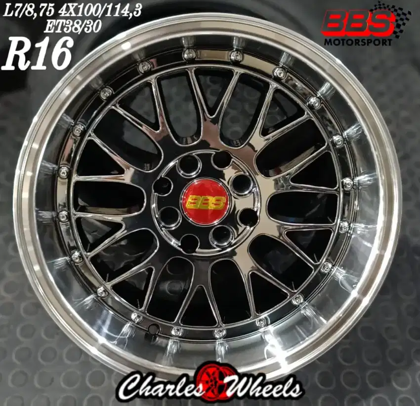 Jual velg baru rep bbs lm r16 4x100 4x114,3 swift jazz yaris city dll