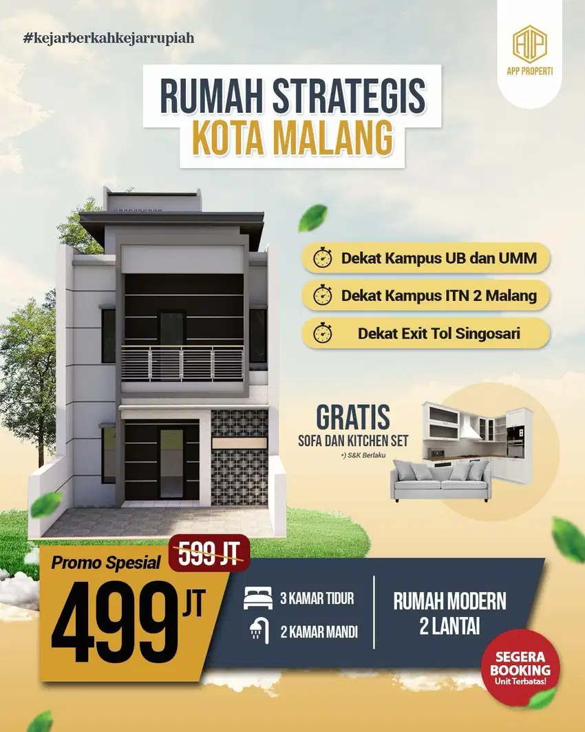 HUNIAN STRATEGIS DEKAT KAMPUS ITN MALANG