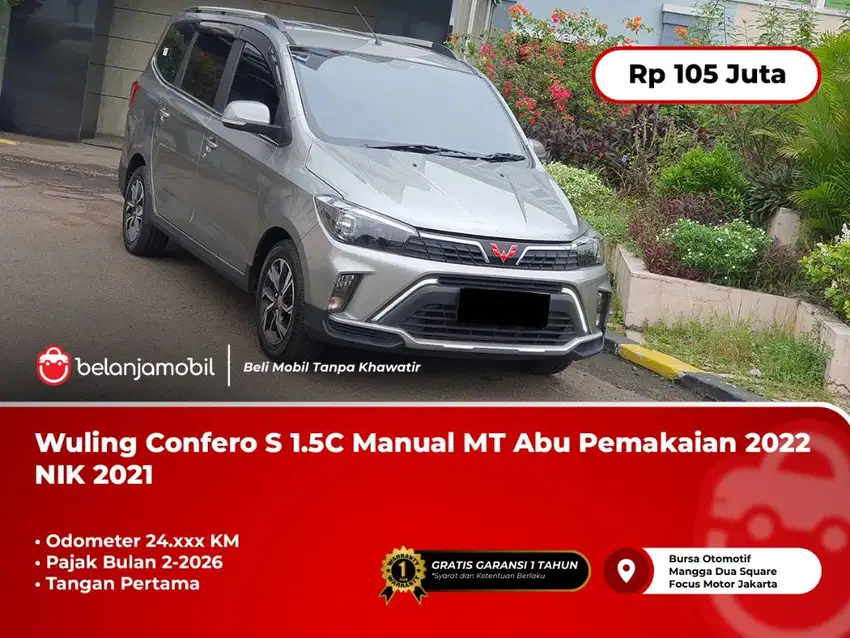 [ PAJAK PANJANG ] Wuling Confero S 1.5C Manual MT Abu NIK 2021/2022