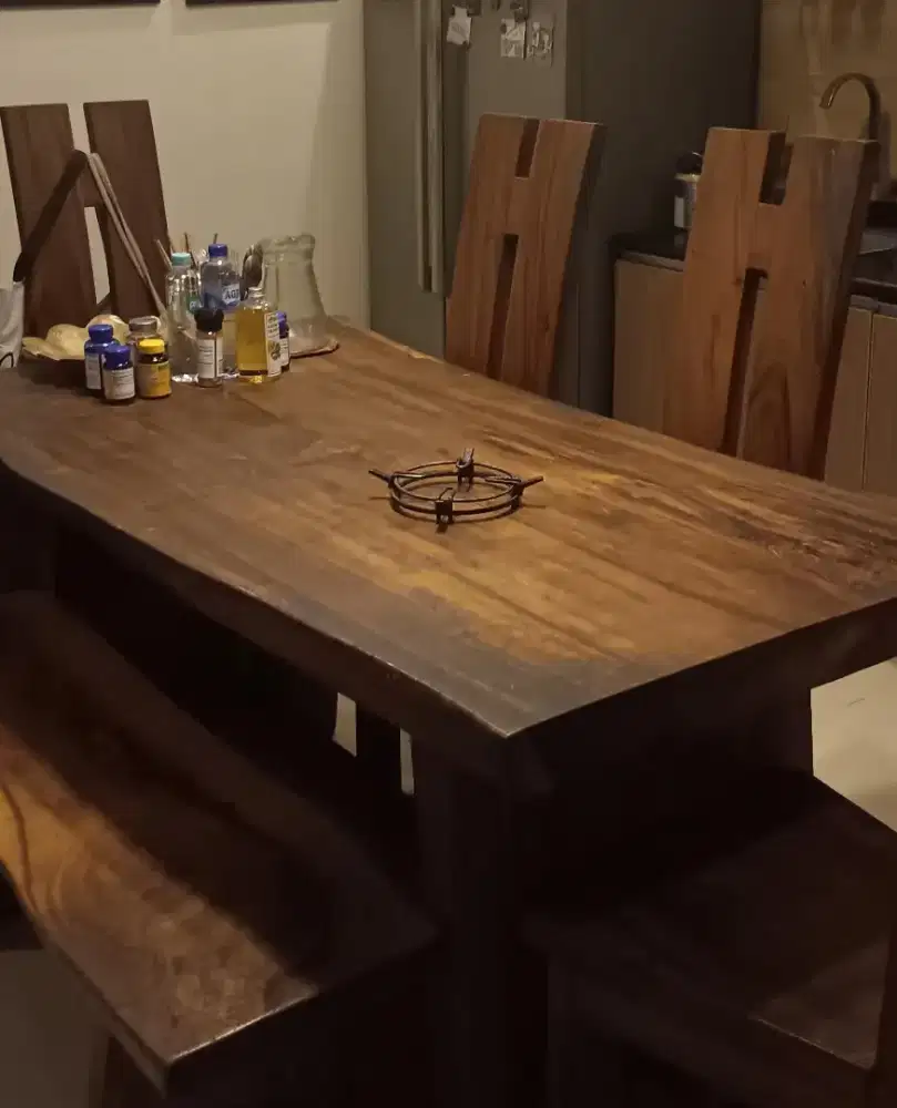 JUAL BORONGAN !! Bangku kayu trembesi