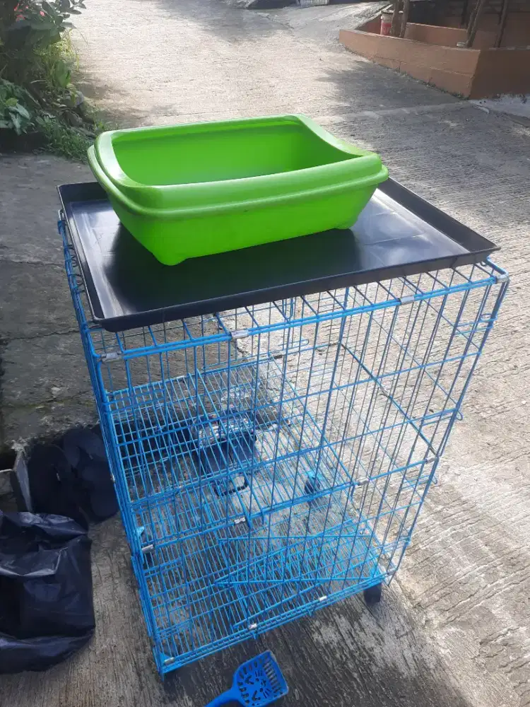 Kandang kucing 2 tingkat octagon