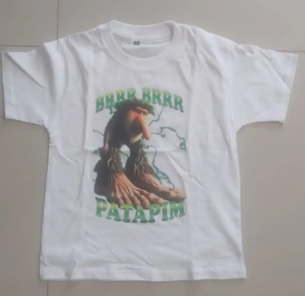 Kaos putih anak BRrrr  BARU