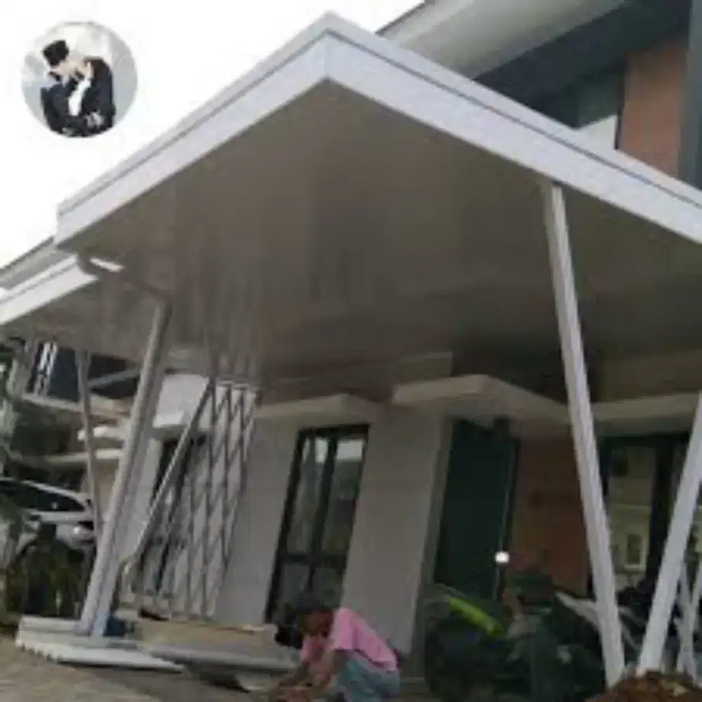 design taman dan area outdor dgn kanopi minimalis plus plafon pvc