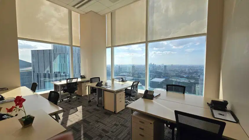Sewa Kantor Unit Fully Furnished untuk 7-8 Pax di Equity Tower SCBD