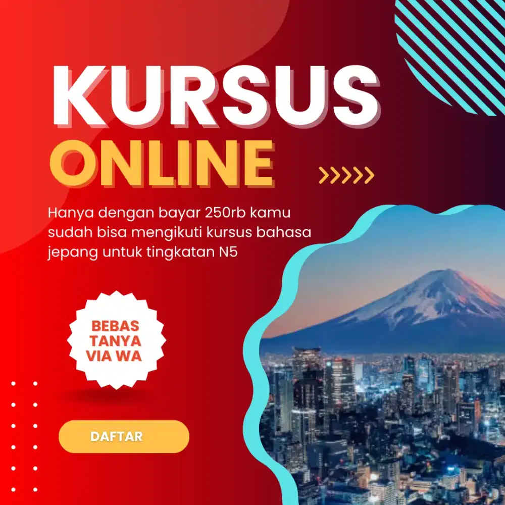 KURSUS ONLINE BAHASA JEPANG BAGI PEMULA