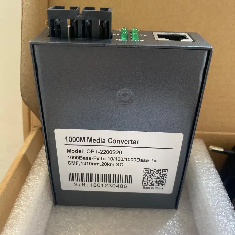 Converter FO Fiber Optic / Optone Media Converter 10/10/1000 DUAL CORE