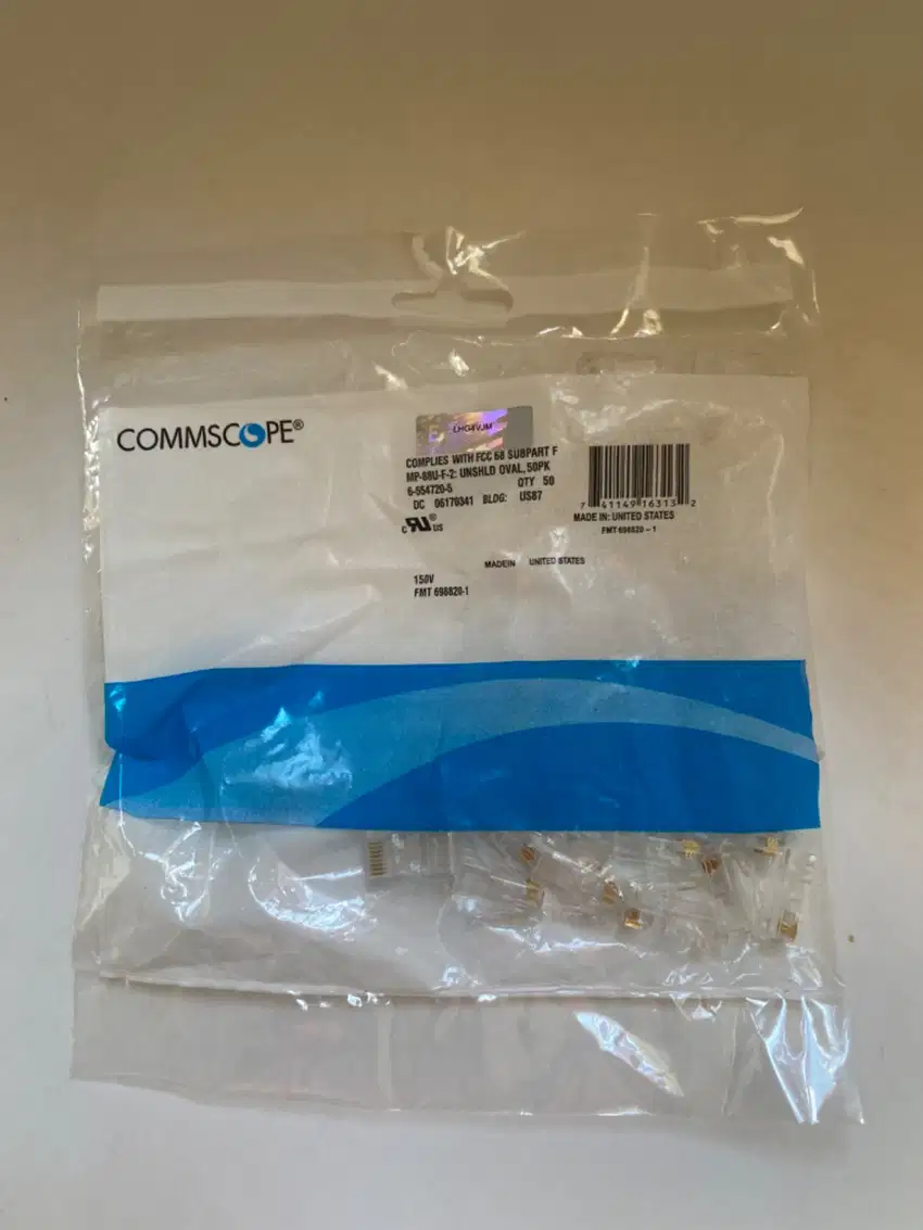 COMMSCOPE RJ45 Connector Cat 5 50 Pcs / AMP RJ45