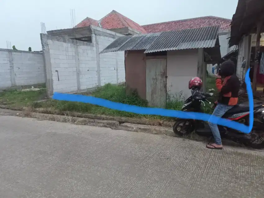 Jual tanah pingir jalan kabupaten luas 10tmbk muka 10mtr srt shm