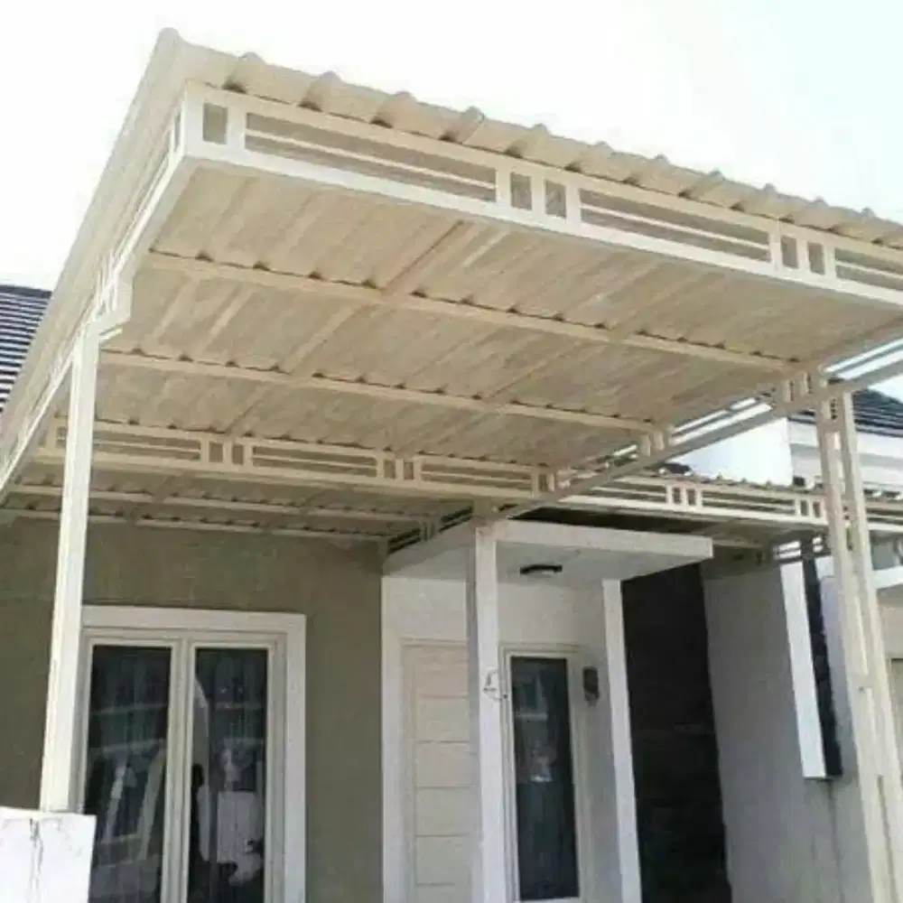 Kanopi alderon double layeur besi hollow galvanis