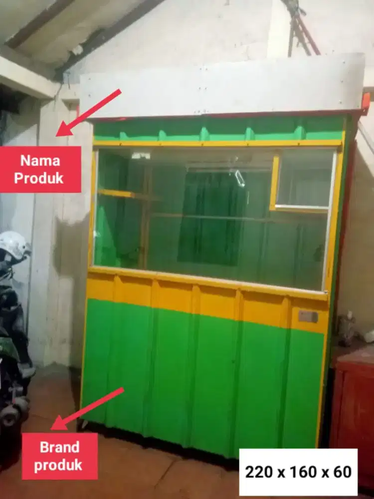 DIJUAL MURAH KONTAINER BOOTH / ETALASE/ GEROBAK/ ROMBONG JUALAN