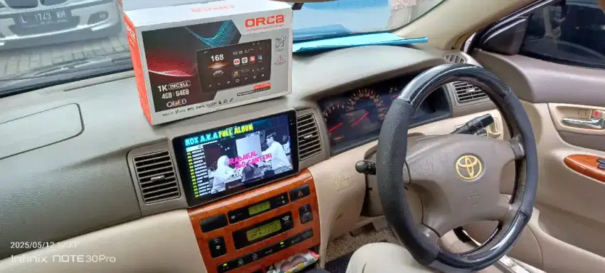 Pemasangan head unit android orca 9 inc ram 4/64 di camry 2004
