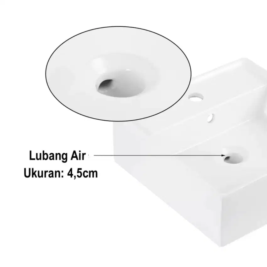 wastafel dinding / daun meja