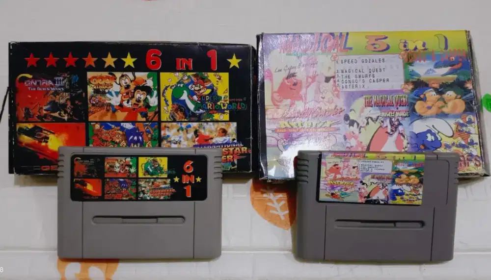 2pc kaset super Nintendo