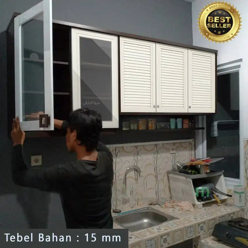 RAK GANTUNG DAPUR 5 PINTU (FREE ONGKIR)