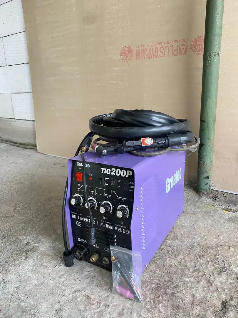 MESIN LAS TIG PULSE BEKAS 200A GREATEC MESIN LAS PULSE BEKAS GTAW