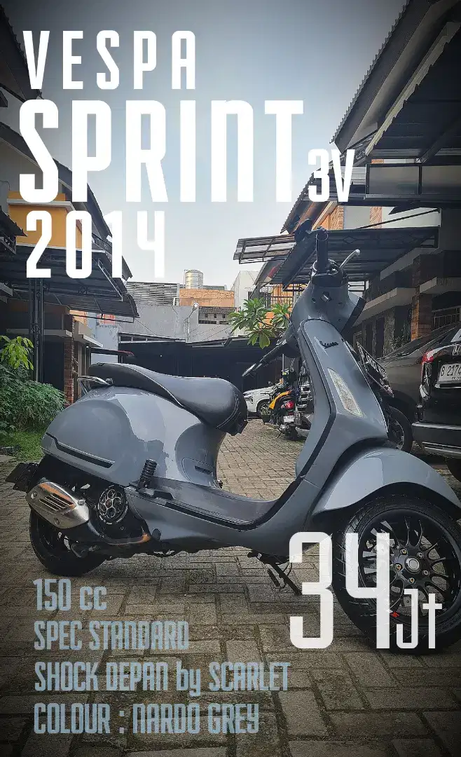 Vespa Sprint 3V 2014 Nardo Grey