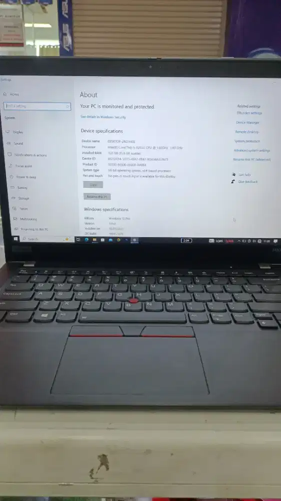 Promo Lenovo Thinkpad X280 Core i5 Gen8 RAM 8GB 256GB 12inc slim