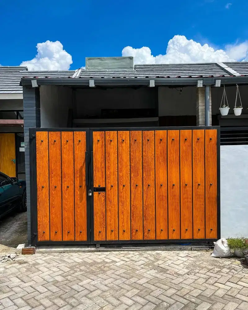 Pagar Grc dengan rangka besi galvanis