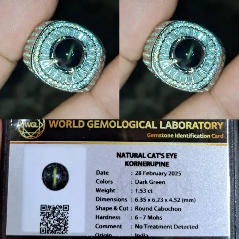 Cincin + batu cat eye