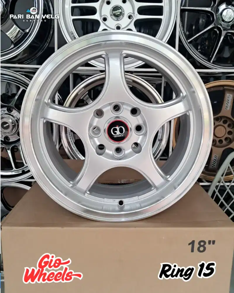 Gio Wheels Ring 15 lebar 6 pcd. 4x100/4×114,3 ET. 42