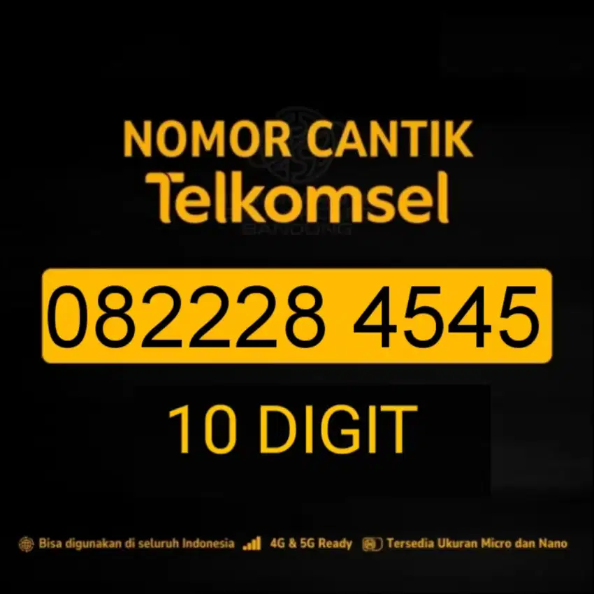 Nomor cantik simpati 10 digit telkomsel 4545