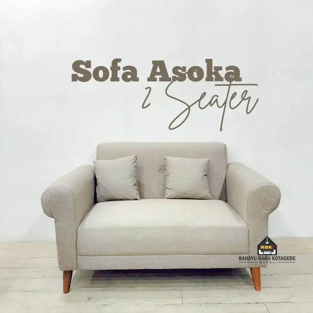 SOFA ASOKA 2 SEATER SCANDINAVIAN SOFA TAMU MURAH JOGJA