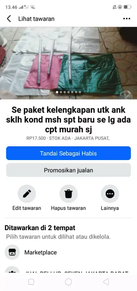 Se paket kelengkapan utk ank2 sekolah mgkn ada yg perlu kond spt baru