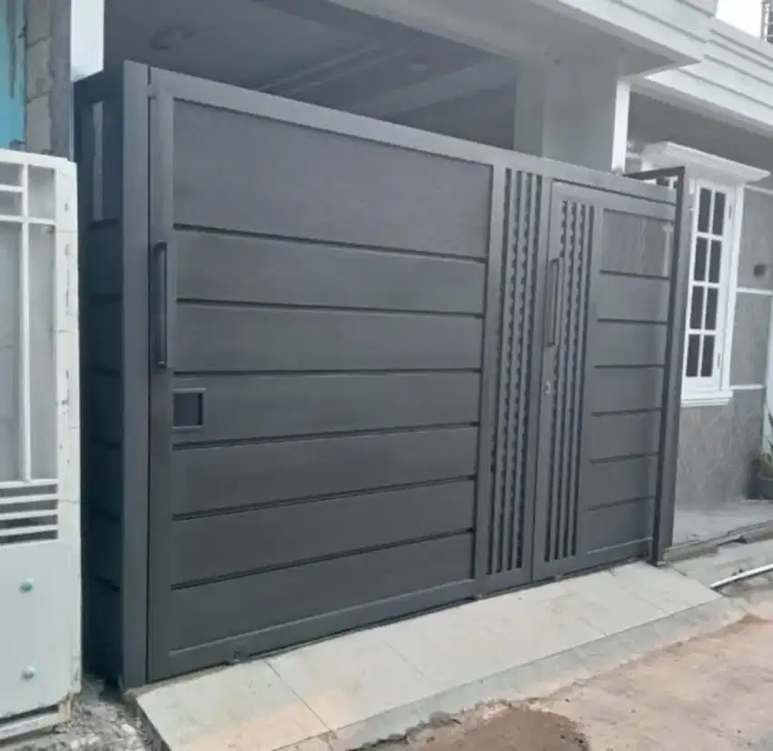 Pagar cutting . Kanopi . Pagar minimalis