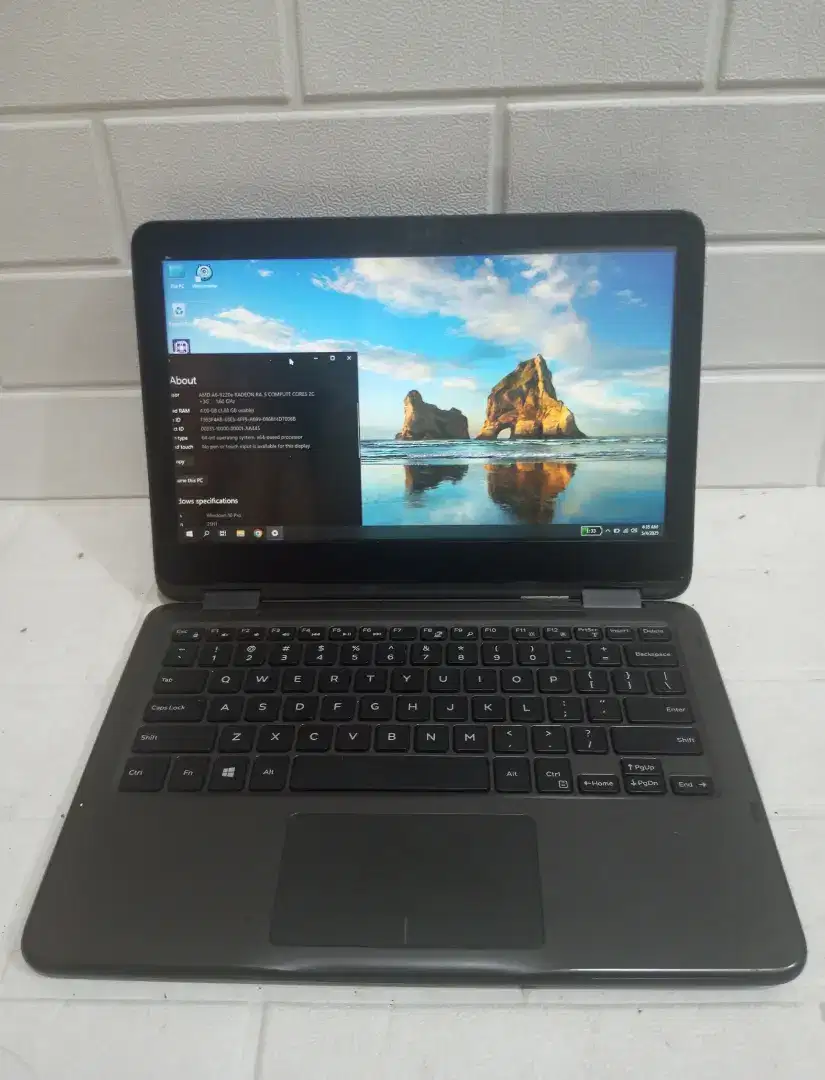 Dell 3185 A6-9220e Radeon R4 DDR 4GB SSD 32GB & 512GB LED 12 4 Jam