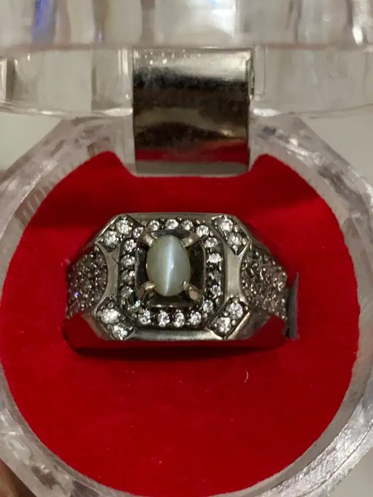 Cincin Batu Permata Cats Eye Chrysoberyl