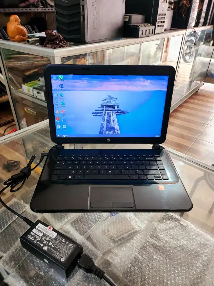laptop HP amd e1 ram 8gb ssd 128+500gb 14inch mulus batre new