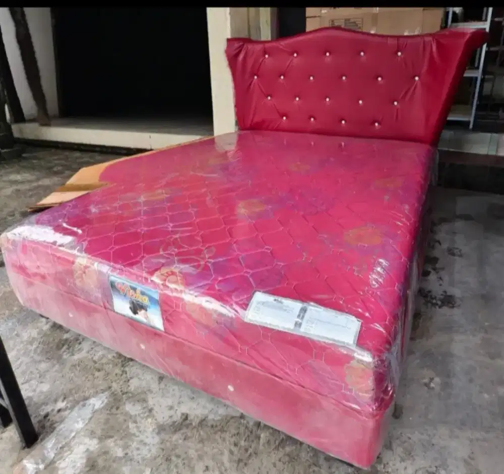 Fullset Springbed dipan sandaran tipe boxy ukuran 160x200