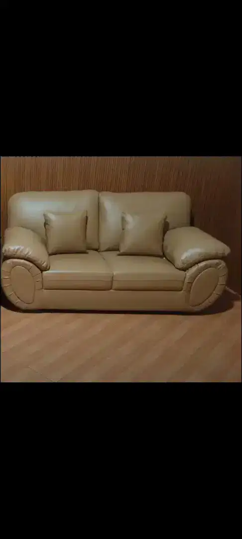 Jual sofa 2 seater warna coklat spt foto,P170XL80XT90,rangka kayu jati