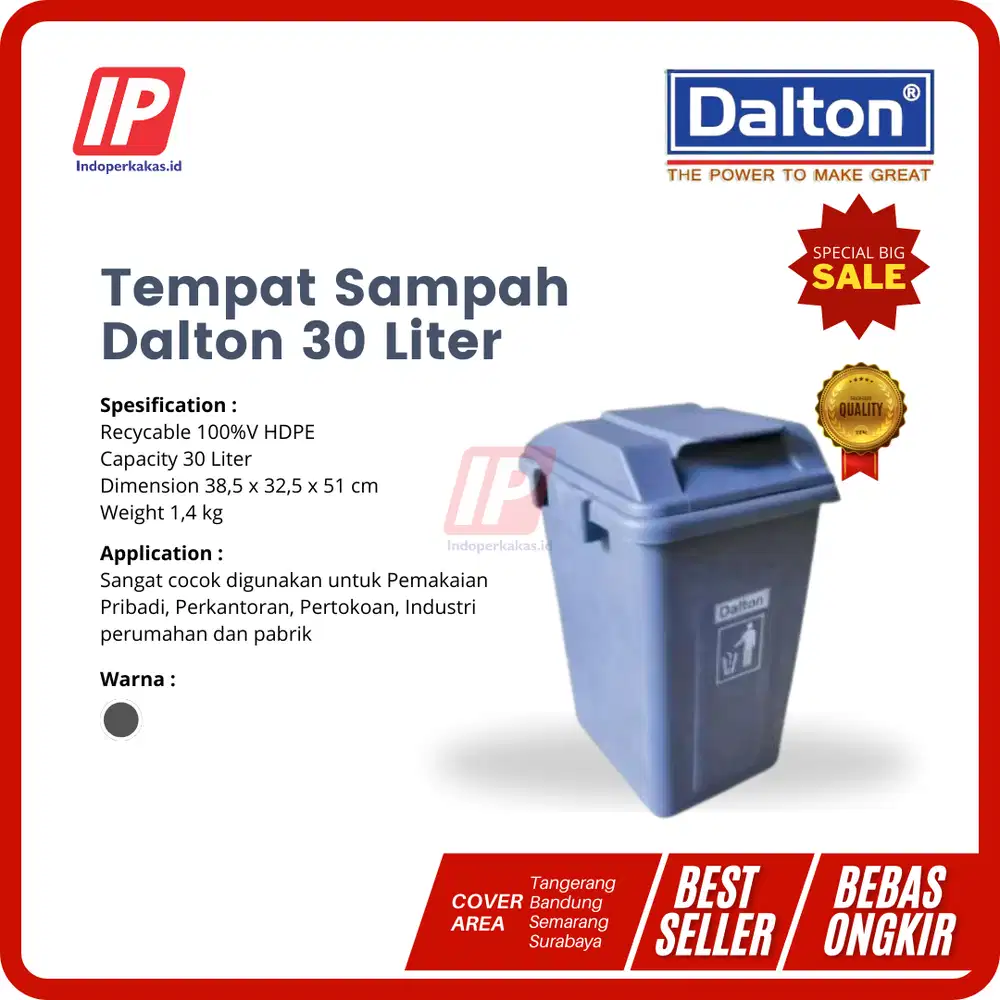 Tempat Sampah Dalton Tong Sampah Plastik HDPE 30 Liter