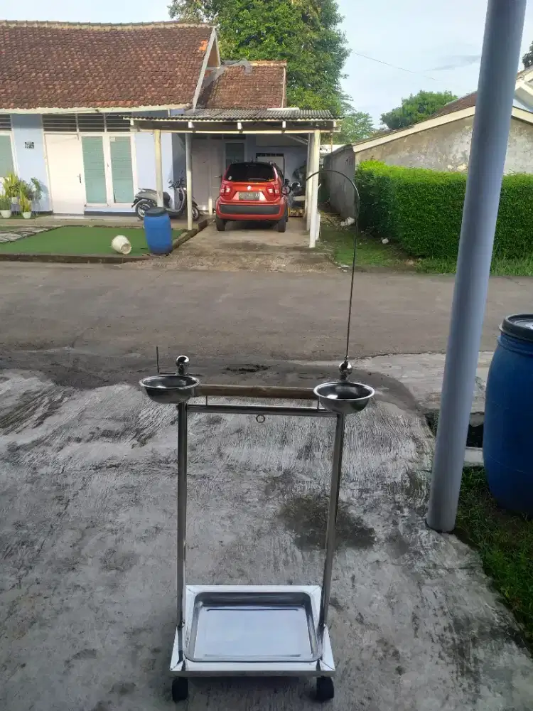 (READY) Tangkringan Stainless Steel Burung Parrot