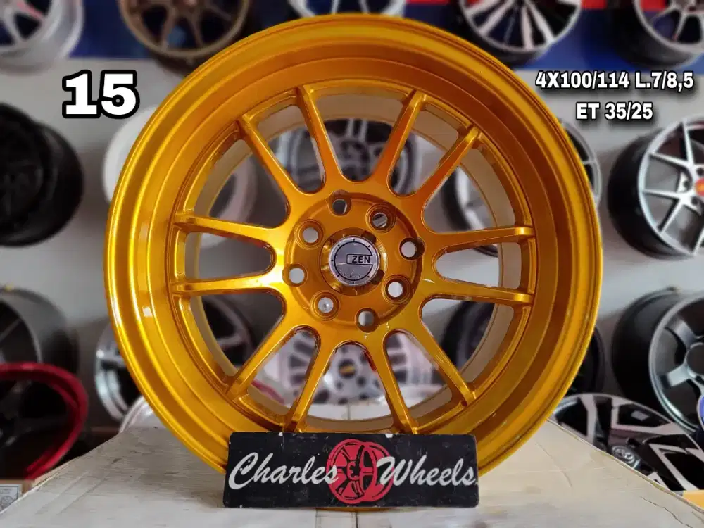 Jual velg for sale rep venom zen r15 4x100 4x114,3 kijang vios dll