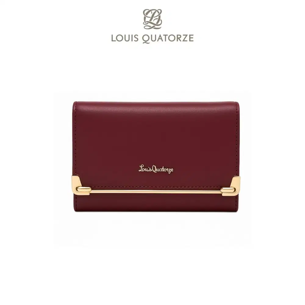 Preloved Dompet wanita Louis Quatorze Maroon Original Branded 100%
