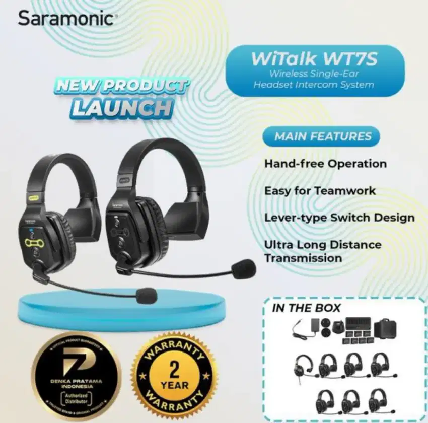 SARAMONIC WITALK WT7S WIRELESS
SINGLE-EAR HEADSET INTERCOM
SYSTEM