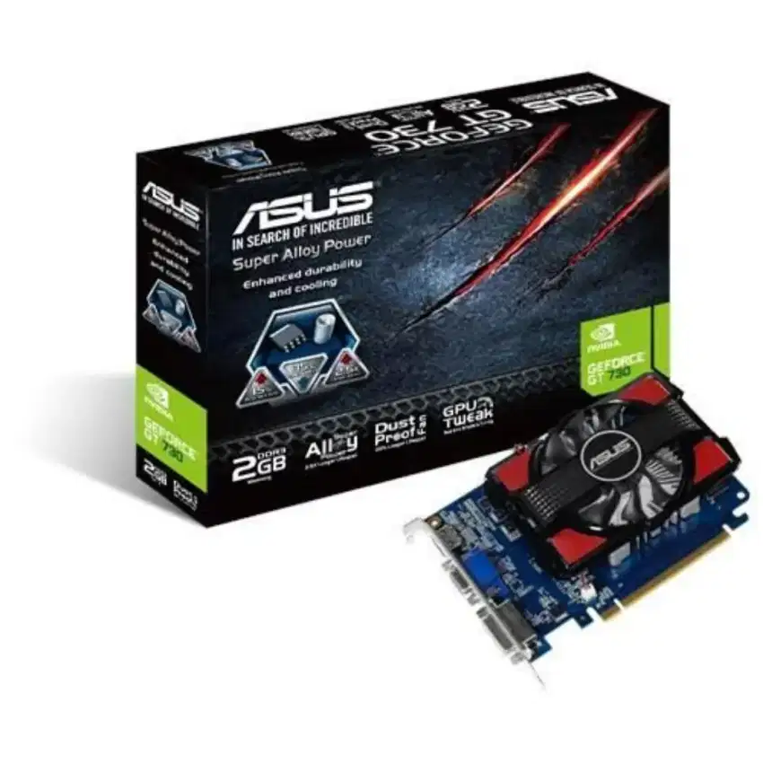 VGA NVIDIA ASUS GT 730 2gb DDR3 SINGLE FAN